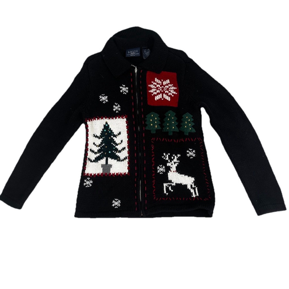Crazy Horse Christmas Sweater Vintage Size Small Petite